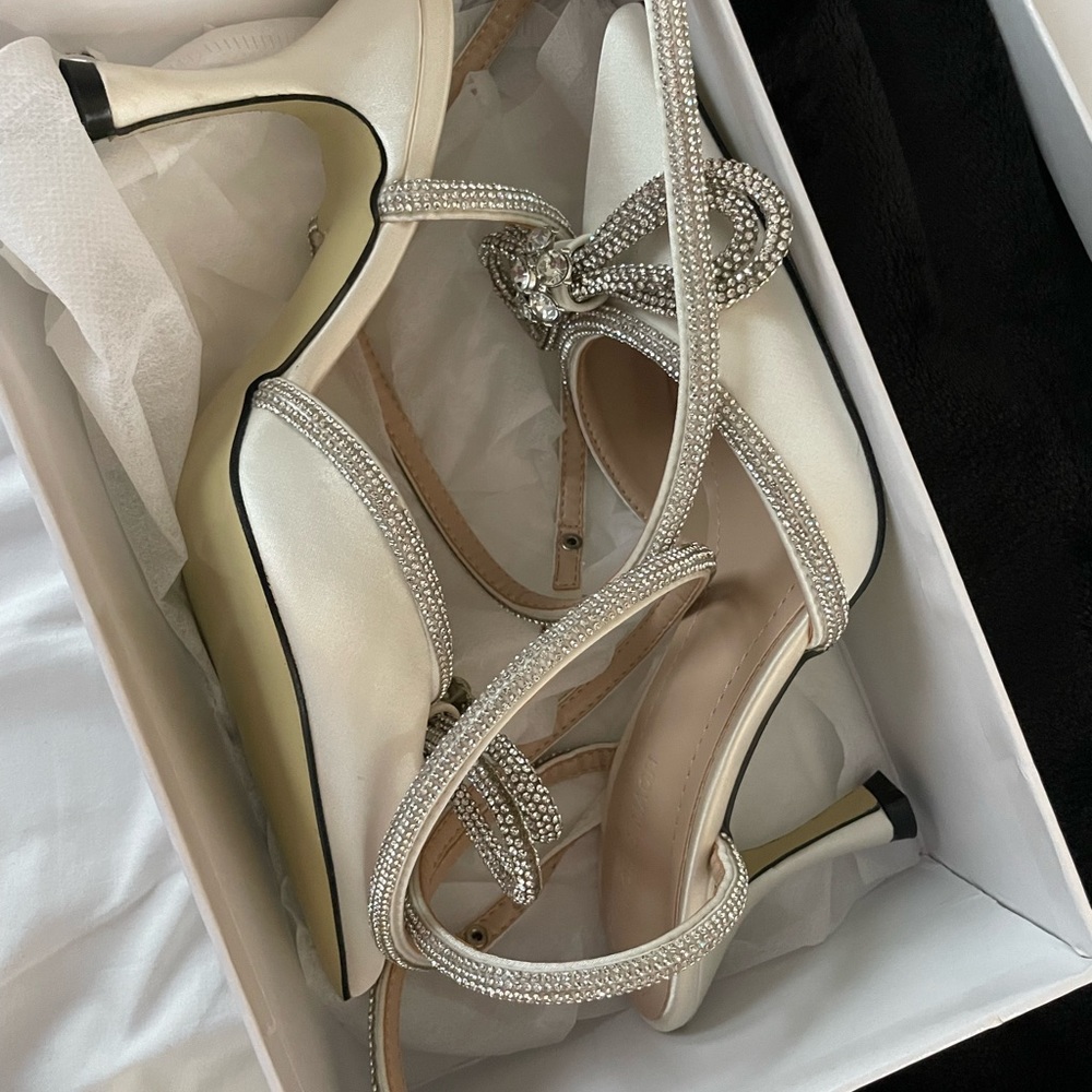 White high heels